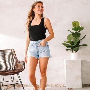 NWOT Articles Of Society Tank Top Shirt Sleeveless Square Stretch Solid …